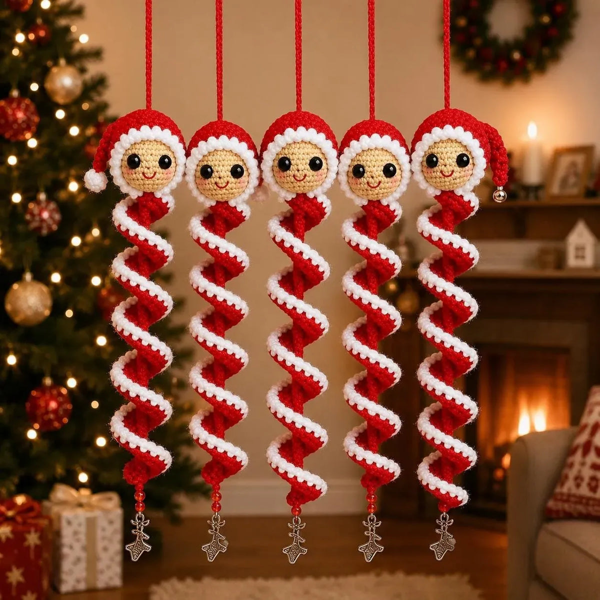 ☃️Crochet Snowman Spiral Ornament Diy Kit  🧶🎄✨