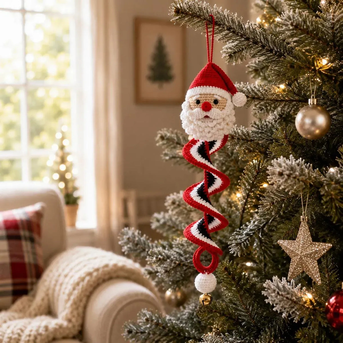 ☃️Crochet Snowman Spiral Ornament Diy Kit  🧶🎄✨