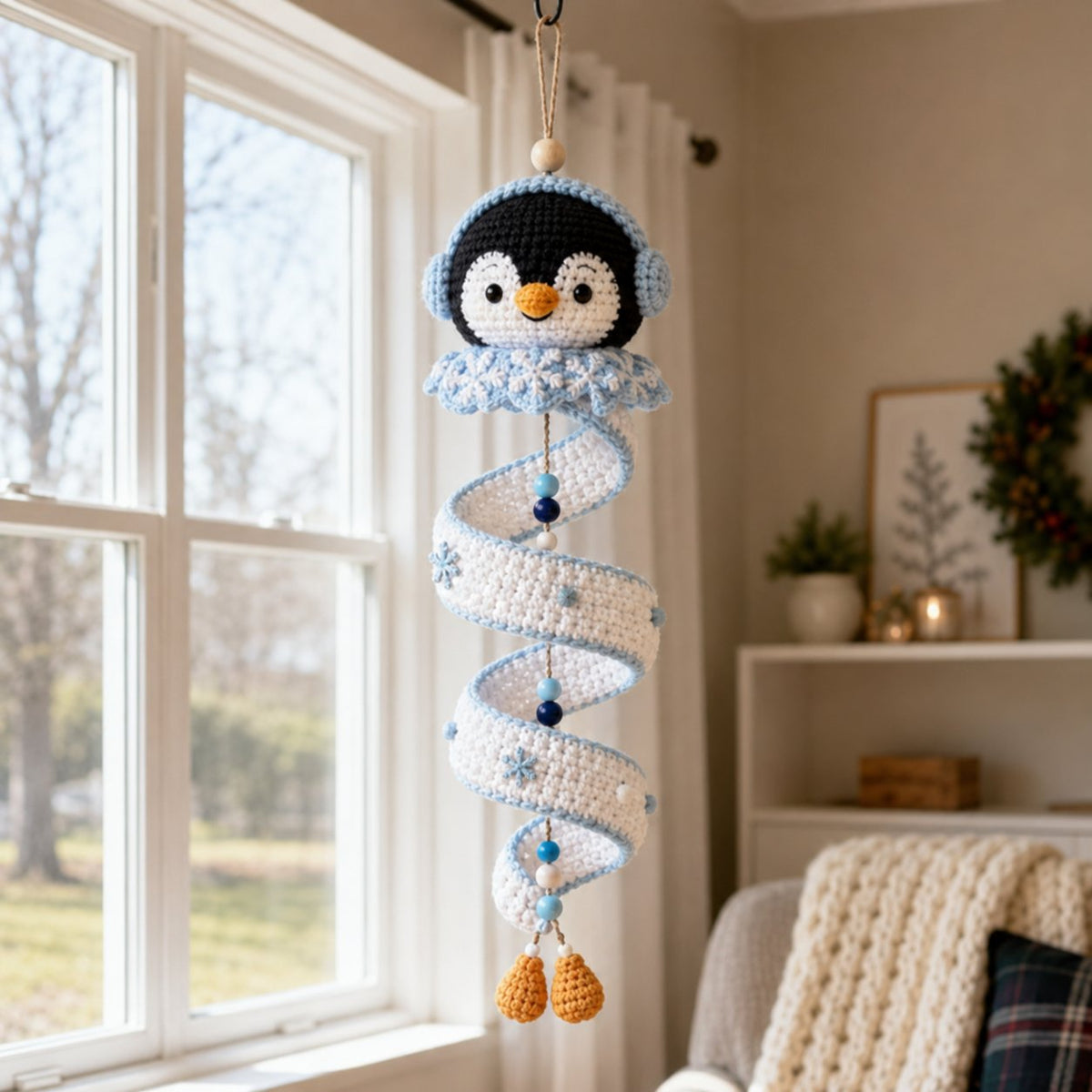☃️Crochet Snowman Spiral Ornament Diy Kit  🧶🎄✨