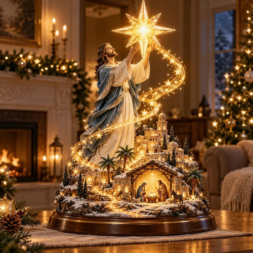 ⭐✨ Bethlehem Star Of Hope™ – Jesus Holding The Guiding Star Illuminated Christmas Nativity Scene