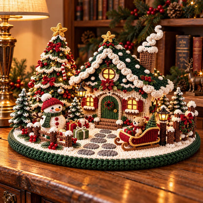 Crochet Christmas Chalet Winter Village Pattern - Amigurumi
