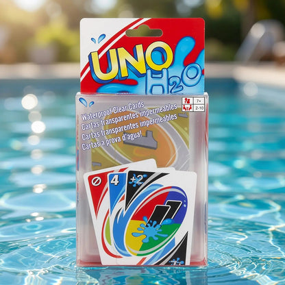 💦Waterproof Clear UNO Plastic Playing Cards - 🔄for Swimming Pool, Beach Party
