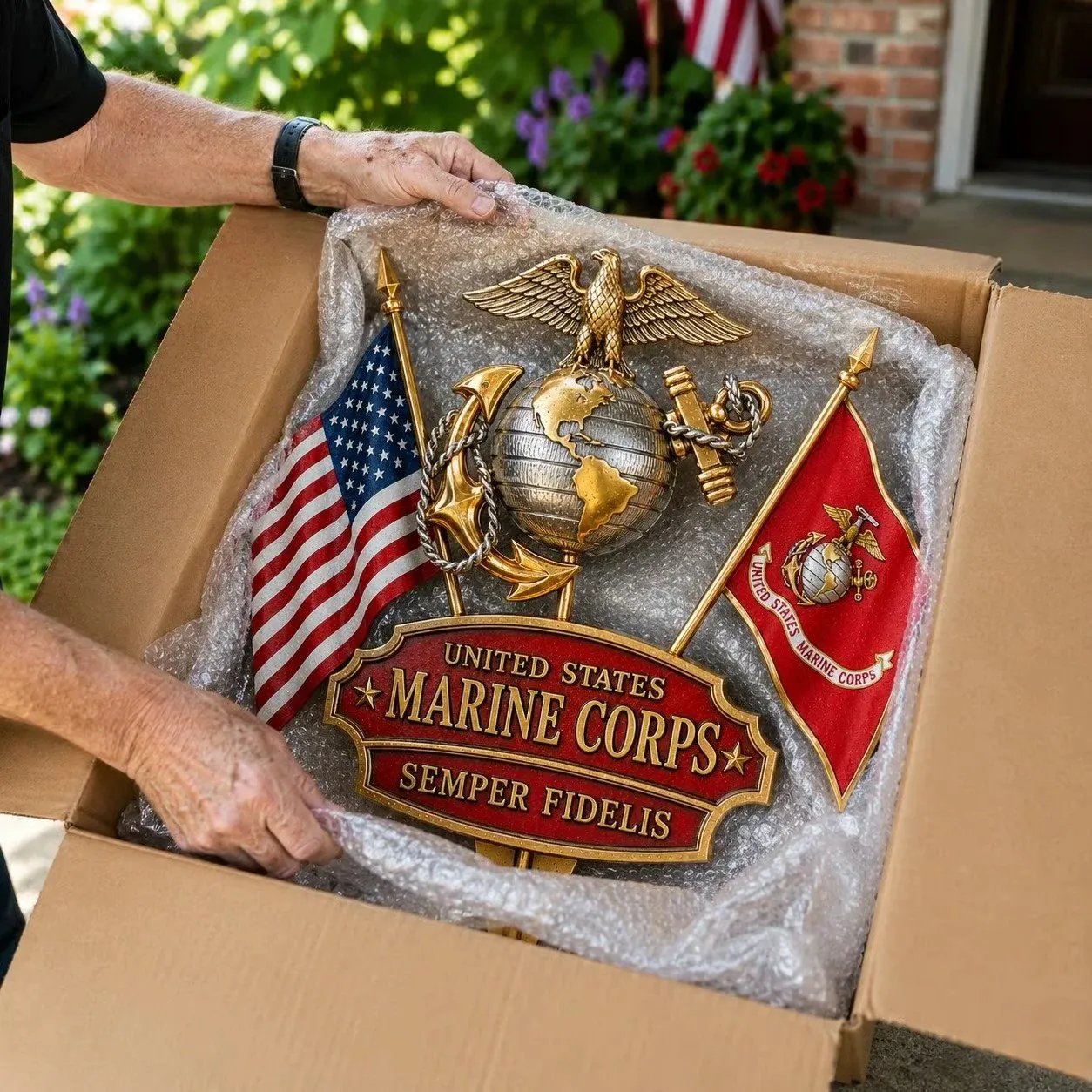 🏆Last Day Promo: 49% OFF 🎖️-US Marine Corps Semper Fidelis Tribute Garden Stake - ✈️Buy 3 Free Shipping Today!