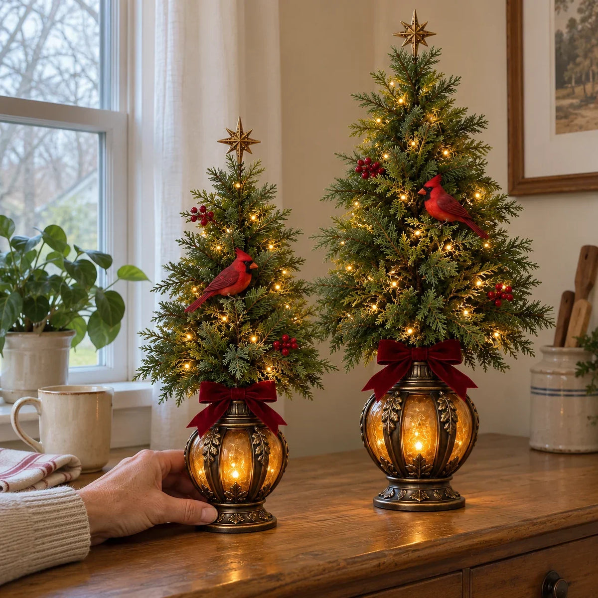 🎄cardinal Lantern Trees⭐⭐