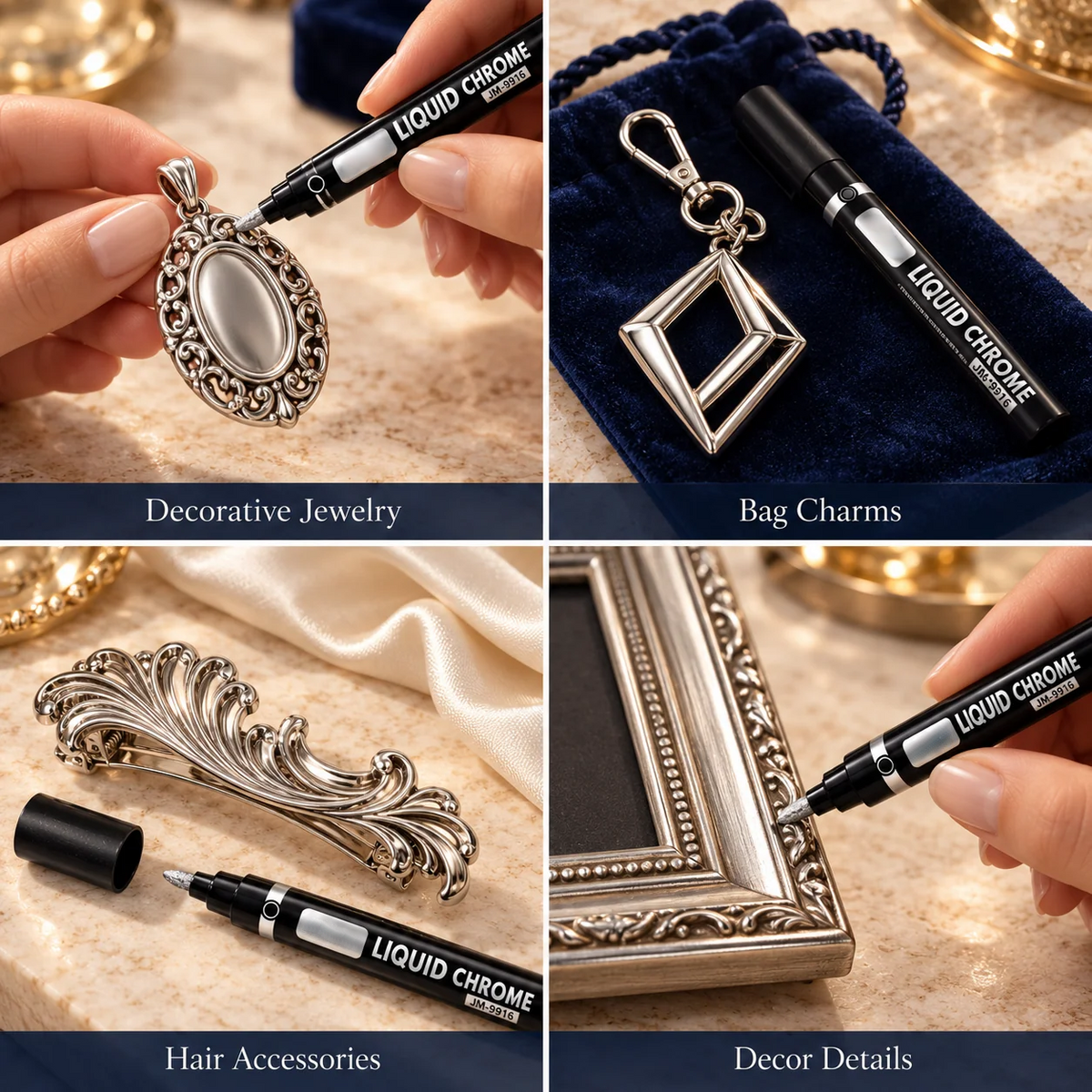 Jewelry & Accessory Touch-Up Paint Pen - 6 Metallic Colors
