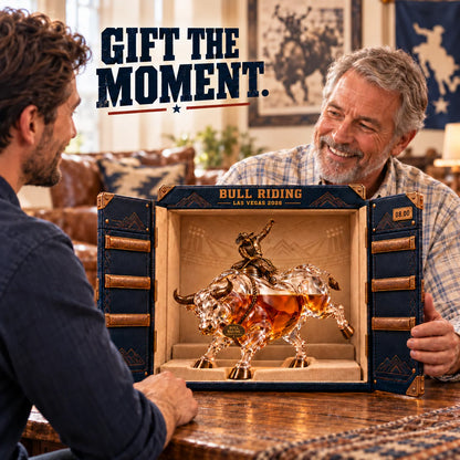 🤠 Eight Seconds Bull Rider Whiskey Decanter — Las Vegas 2026 Limited Custom Edition🤠