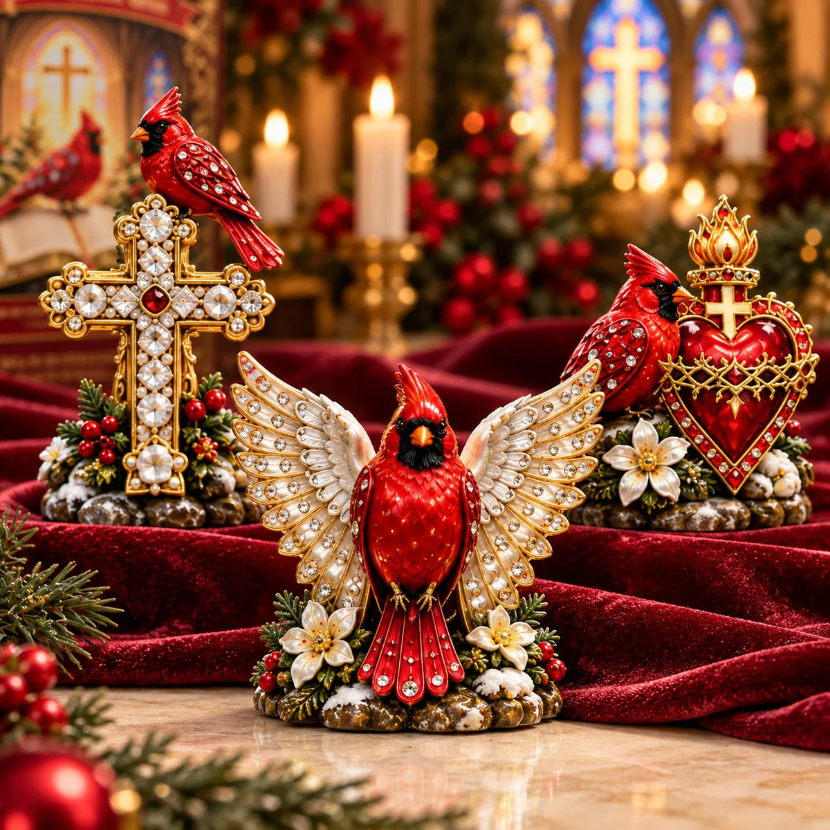 🔥Sacred Cardinal Advent Calendar 2026 – 24 Christian Keepsake Figurines of Faith, Hope & Christmas Blessings.