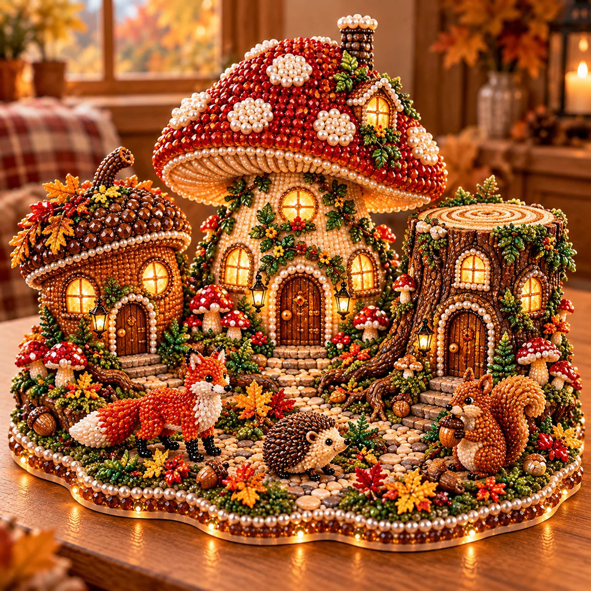 🔥 Holiday Sale: 48% Off 🍂 DIY Sparkling Autumn Village — 3D Diamond Art Decoration Kit