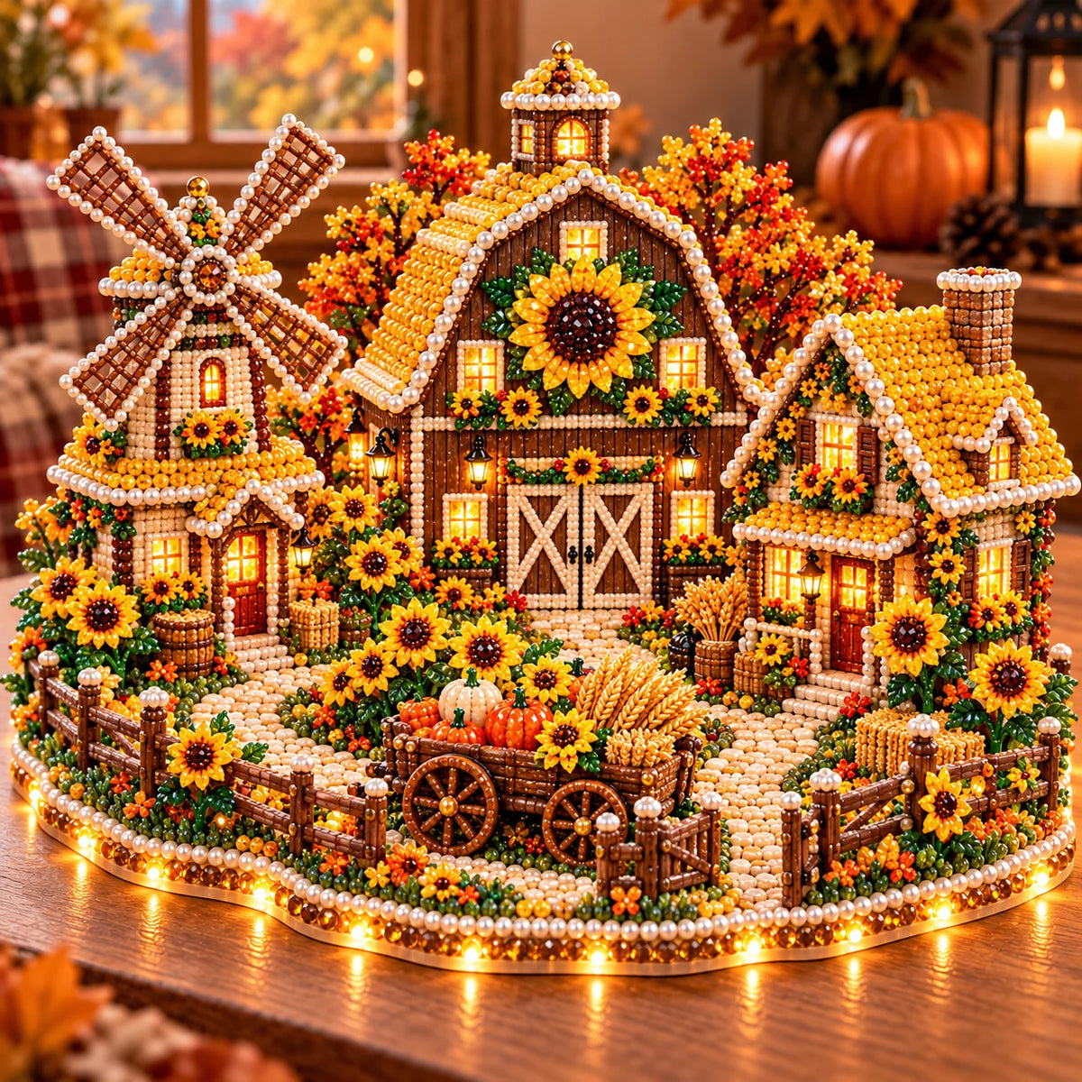 🔥 Holiday Sale: 48% Off 🍂 DIY Sparkling Autumn Village — 3D Diamond Art Decoration Kit
