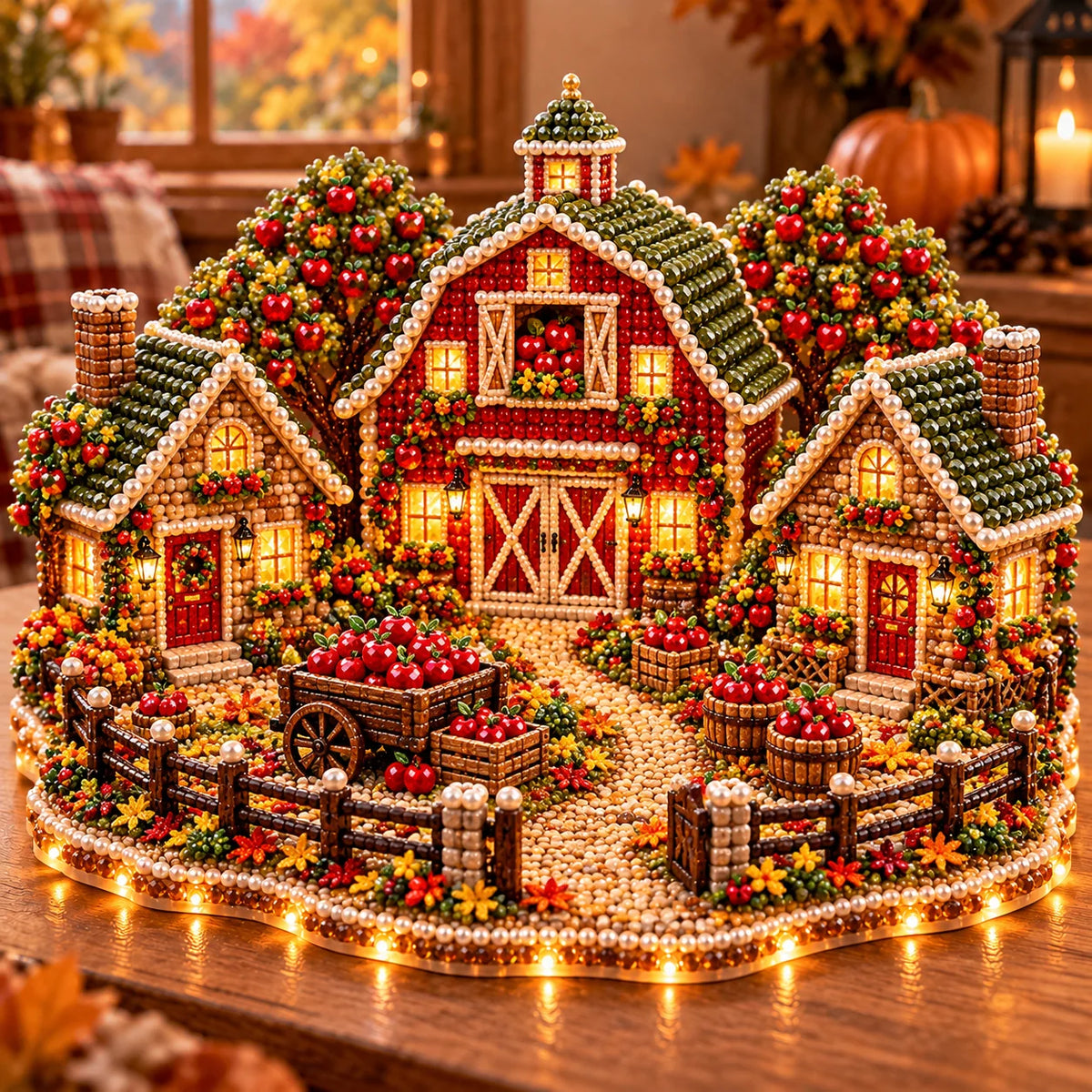 🔥 Holiday Sale: 48% Off 🍂 DIY Sparkling Autumn Village — 3D Diamond Art Decoration Kit