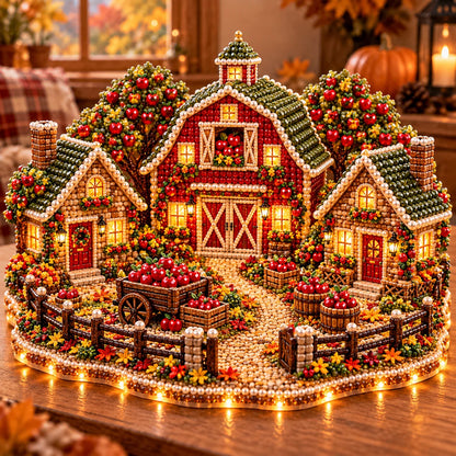 🔥 Holiday Sale: 48% Off 🍂 DIY Sparkling Autumn Village — 3D Diamond Art Decoration Kit