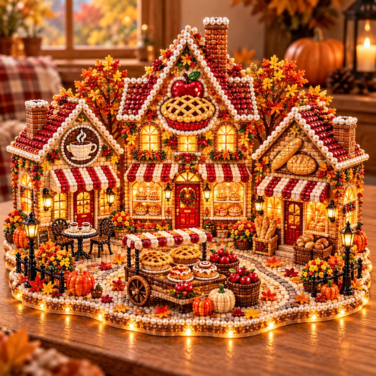 🔥 Holiday Sale: 48% Off 🍂 DIY Sparkling Autumn Village — 3D Diamond Art Decoration Kit
