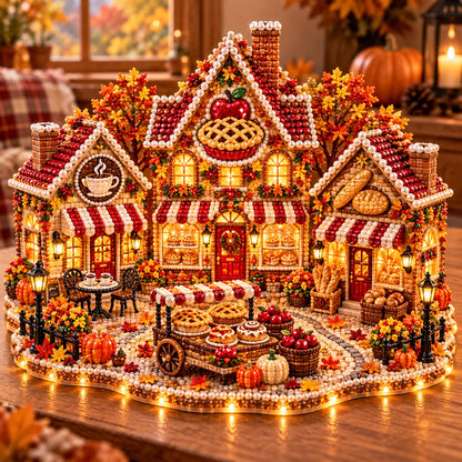 🔥 Holiday Sale: 48% Off 🍂 DIY Sparkling Autumn Village — 3D Diamond Art Decoration Kit