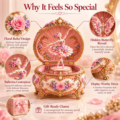 🌸 49% OFF Floral Ballerina Music Box – A Romantic Keepsake With a Magical Butterfly Reveal 🦋