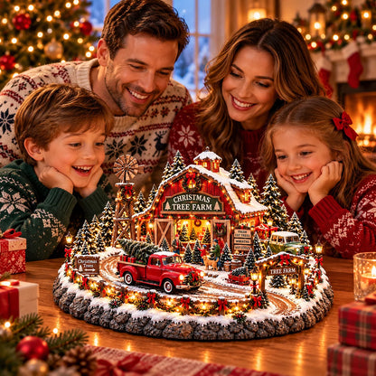✨🔥Last Day 49% OFF🔥🚗🎄 Christmas Classic Gas Station Village™ – Lighted Vintage American Gas Station with Classic Cars