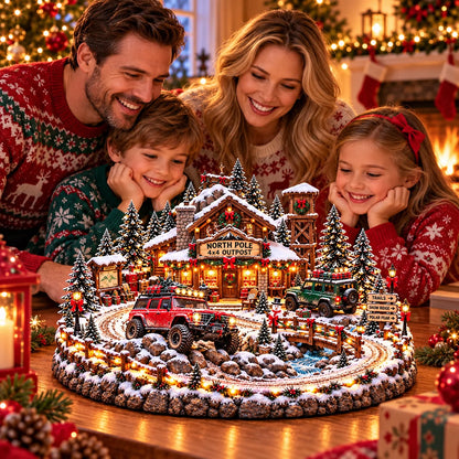 ✨🔥Last Day 49% OFF🔥🚗🎄 Christmas Classic Gas Station Village™ – Lighted Vintage American Gas Station with Classic Cars