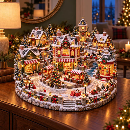 Christmas Cat Village 🐱🎄 – Lighted Cat Lover’s Holiday Scene 🌟🌟