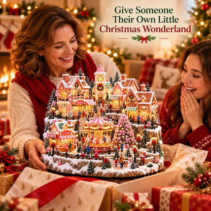 ✨ HOT SALE 49% OFF✨🎄"Candy-Bright" Christmas Market | Illuminated Miniature Christmas Town ✨