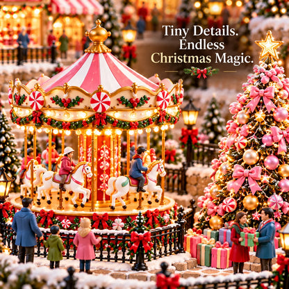 ✨ HOT SALE 49% OFF✨🎄"Candy-Bright" Christmas Market | Illuminated Miniature Christmas Town ✨