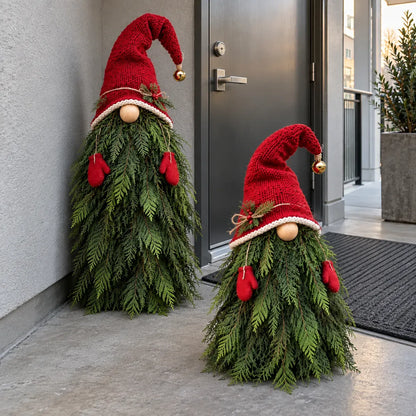 2-Piece Whimsical Winter Gnome Porch Set