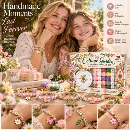 🌸Cottage Garden Kumihimo Bracelet Making Kit – DIY Braided Friendship Bracelets & Creative Gift Set ✨Beginners Friendily