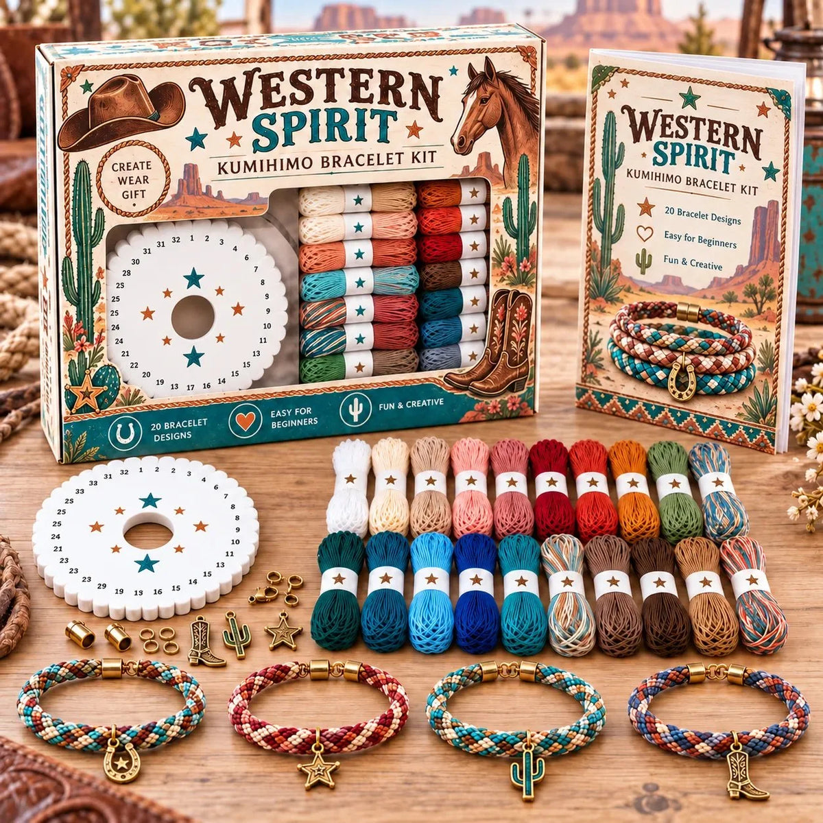 🌸Cottage Garden Kumihimo Bracelet Making Kit – DIY Braided Friendship Bracelets & Creative Gift Set ✨Beginners Friendily