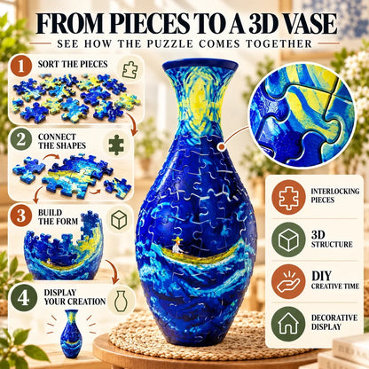 ✨🔥Hot Sale🔥 ✨ 3d Diy Puzzle Vase – 11 Creative Designs, Decorative Flower Vase & Craft Gift