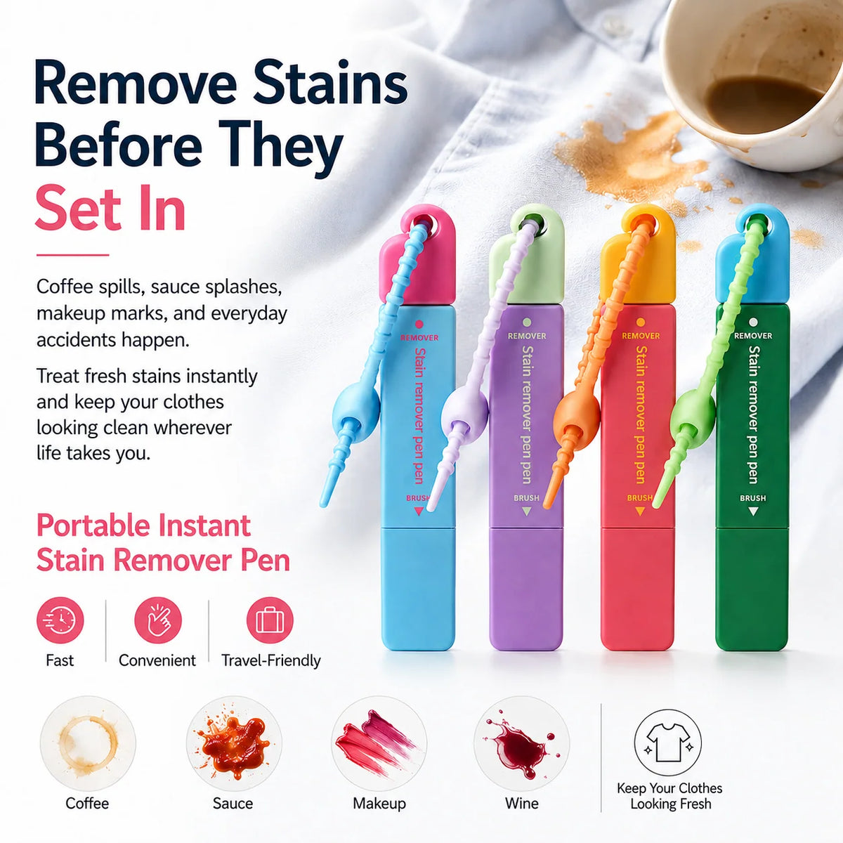 Portable Instant Stain Remover Pen For Clothes