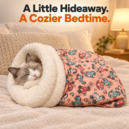 🐱💤 Cozy Cat Sleeping Bag – Ultra-Soft Plush Hideaway Bed for Cats ✨