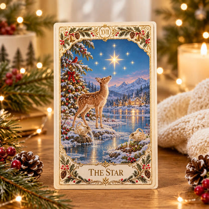 ⏳ Last Day 49% OFF – 🎄 Winter Woodland Tarot | Christmas Limited Edition with Cozy Forest Animals & Vintage Holiday Artwork ✨