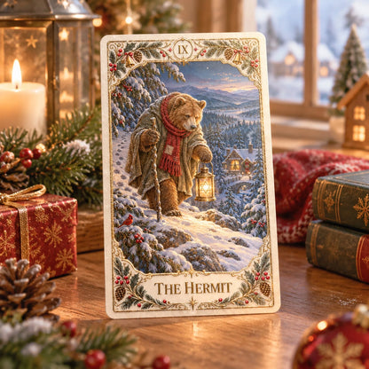 ⏳ Last Day 49% OFF – 🎄 Winter Woodland Tarot | Christmas Limited Edition with Cozy Forest Animals & Vintage Holiday Artwork ✨