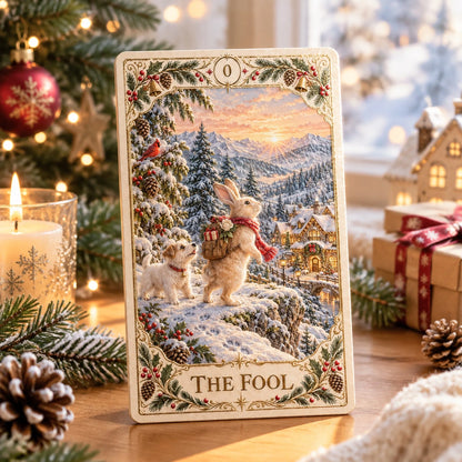 ⏳ Last Day 49% OFF – 🎄 Winter Woodland Tarot | Christmas Limited Edition with Cozy Forest Animals & Vintage Holiday Artwork ✨