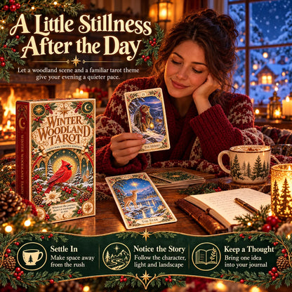 ⏳ Last Day 49% OFF – 🎄 Winter Woodland Tarot | Christmas Limited Edition with Cozy Forest Animals & Vintage Holiday Artwork ✨
