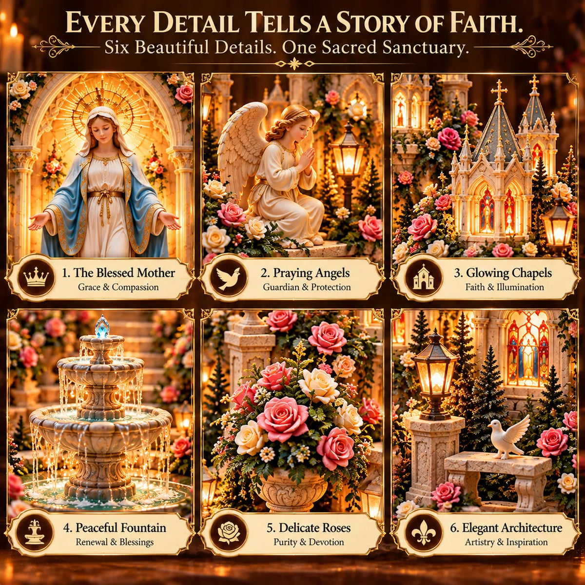 🌹 A Mother's Love, A Light of Grace ⭐⭐ Virgin Mary LED Sanctuary – Faith, Hope & Everlasting Love