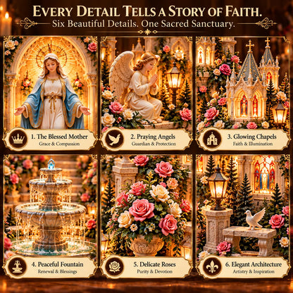 🌹 A Mother's Love, A Light of Grace ⭐⭐ Virgin Mary LED Sanctuary – Faith, Hope & Everlasting Love