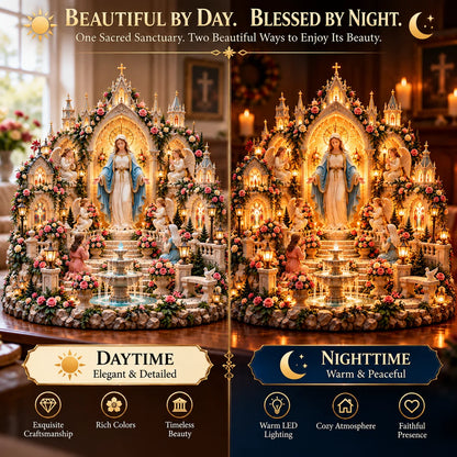 🌹 A Mother's Love, A Light of Grace ⭐⭐ Virgin Mary LED Sanctuary – Faith, Hope & Everlasting Love