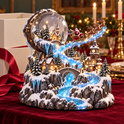 Santa’s Winter Journey | Illuminated Snow Globe Village