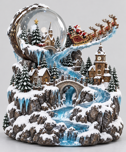 Santa’s Winter Journey | Illuminated Snow Globe Village
