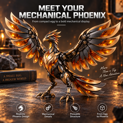 🔥🥚 Phoenixmorph – Egg To Phoenix Transforming Mechanical Figure
