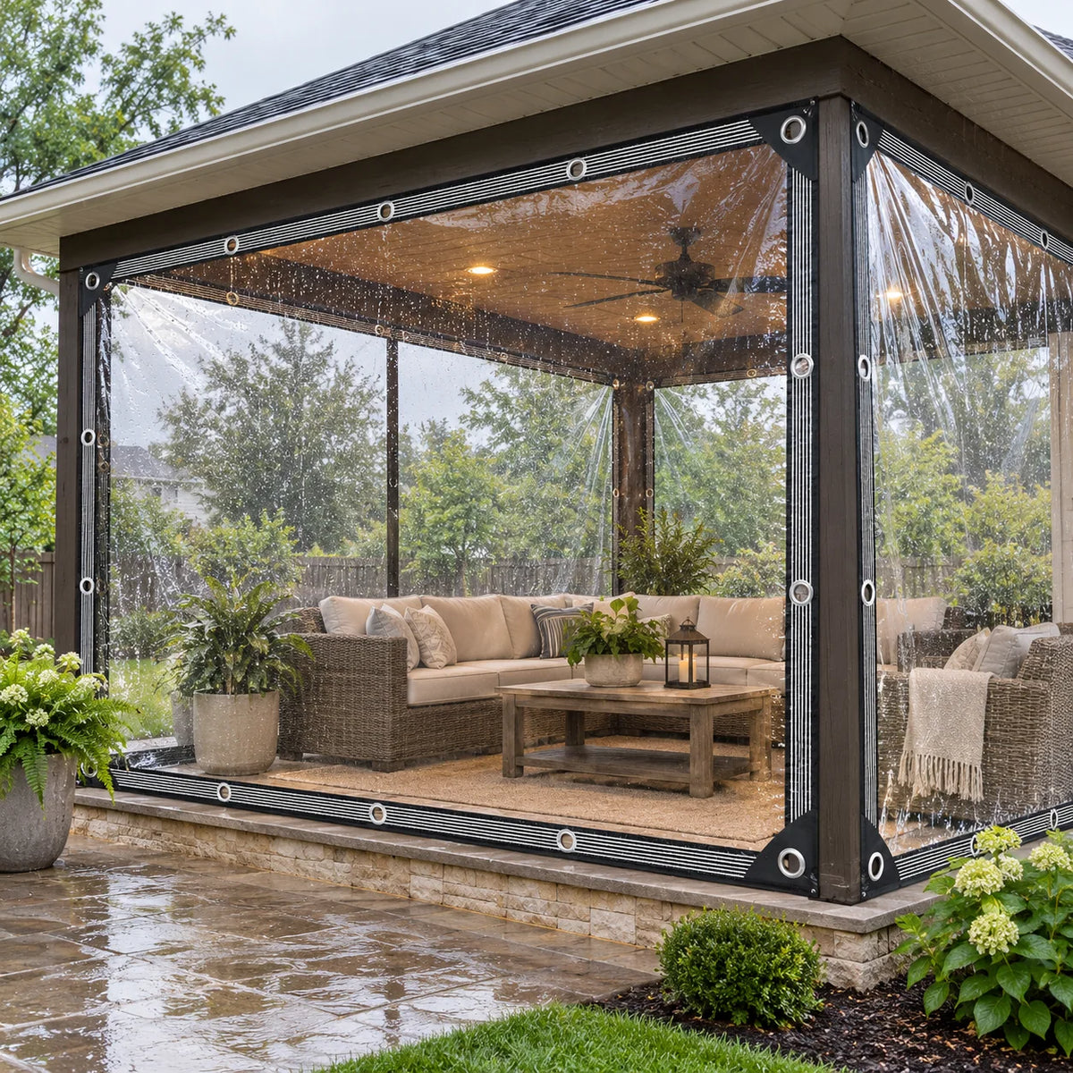Heavy-Duty Clear Waterproof Tarps