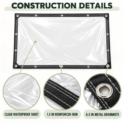 Heavy-Duty Clear Waterproof Tarps