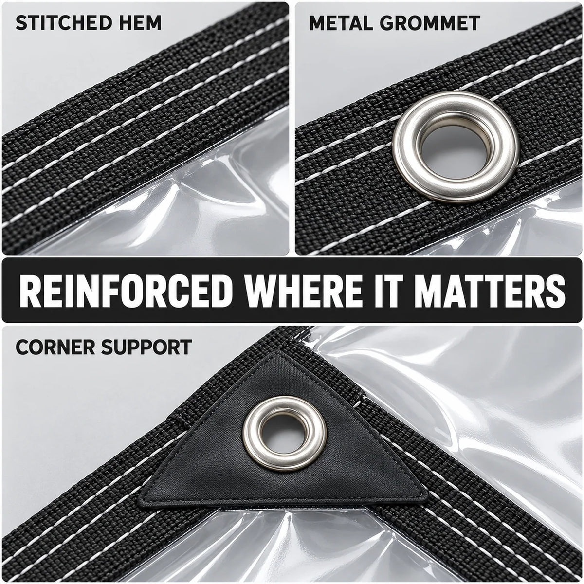 Heavy-Duty Clear Waterproof Tarps