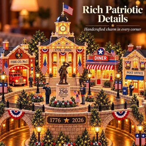 🇺🇸 America 250 Hometown Heroes – Lighted Veterans Tribute Village✨