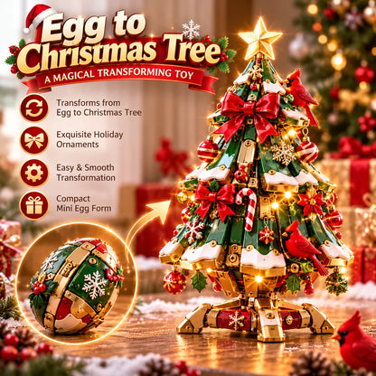 Egg-to-christmas Tree™ Magical Transforming Toy – Cardinal Christmas Tree Holiday Gift 🎄🎁✨