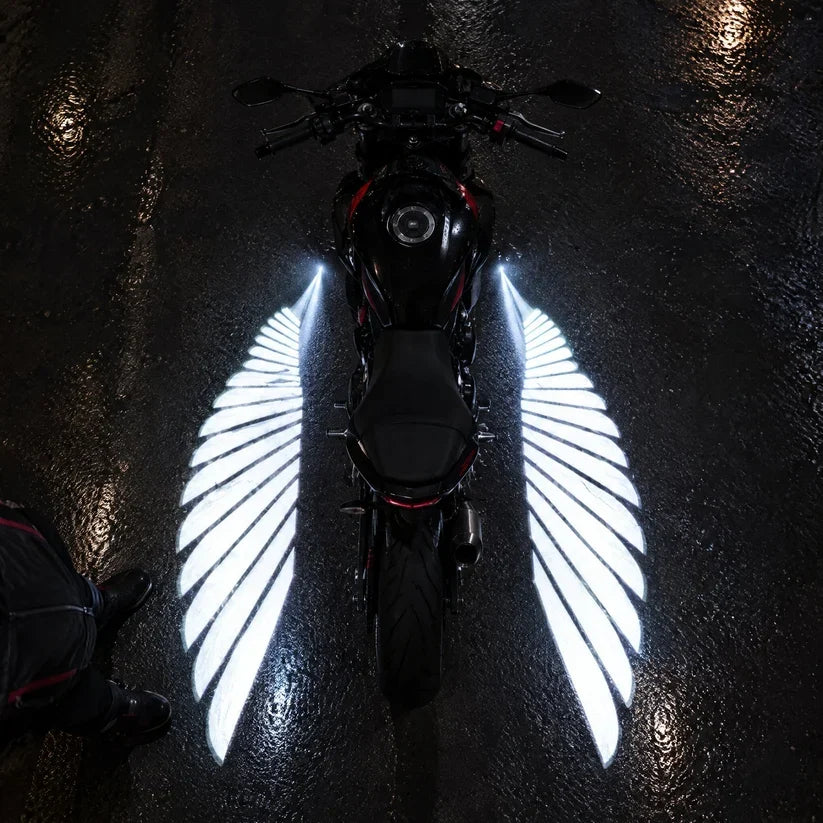 🔥 LAST DAY 48% OFF 🏍️ IP67 Waterproof & Dustproof Angel Wing Motorcycle LED Projector Lights (1 Pair)
