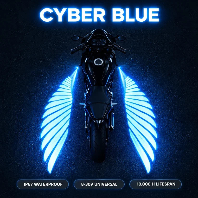 🔥 LAST DAY 48% OFF 🏍️ IP67 Waterproof & Dustproof Angel Wing Motorcycle LED Projector Lights (1 Pair)
