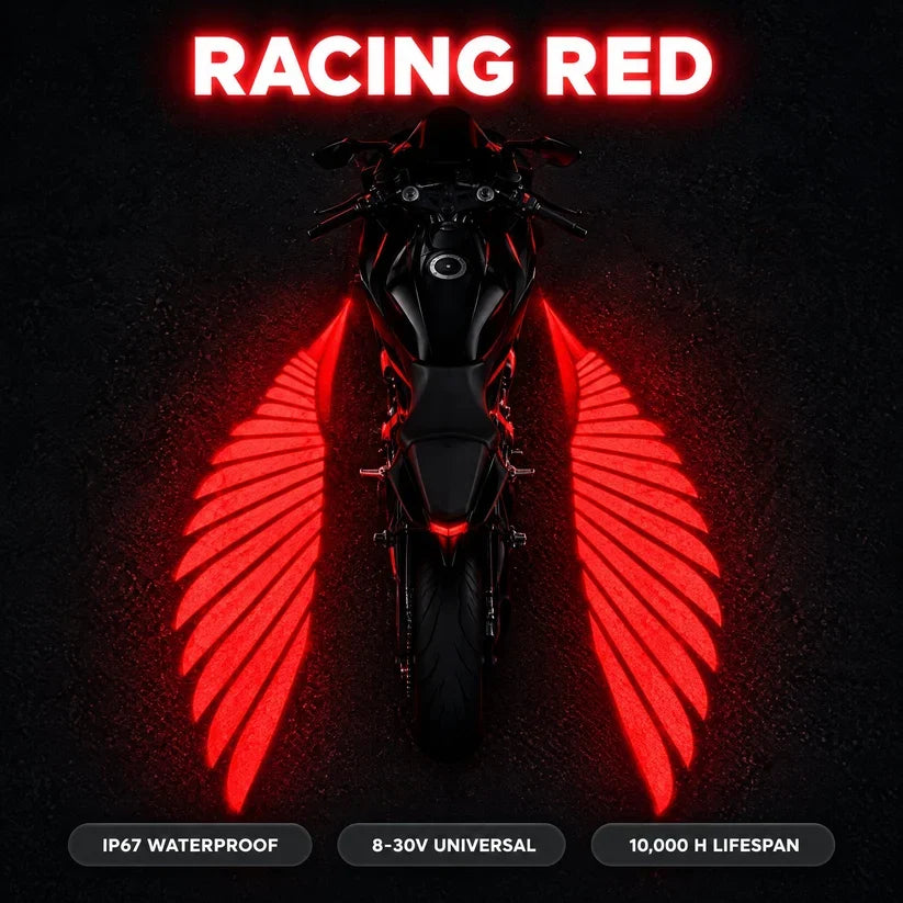 🔥 LAST DAY 48% OFF 🏍️ IP67 Waterproof & Dustproof Angel Wing Motorcycle LED Projector Lights (1 Pair)