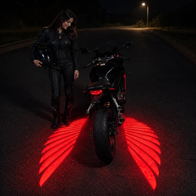 🔥 LAST DAY 48% OFF 🏍️ IP67 Waterproof & Dustproof Angel Wing Motorcycle LED Projector Lights (1 Pair)