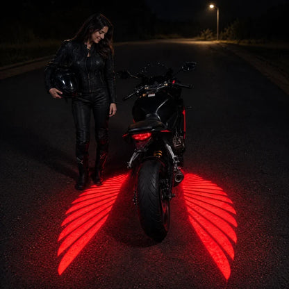 🔥 LAST DAY 48% OFF 🏍️ IP67 Waterproof & Dustproof Angel Wing Motorcycle LED Projector Lights (1 Pair)