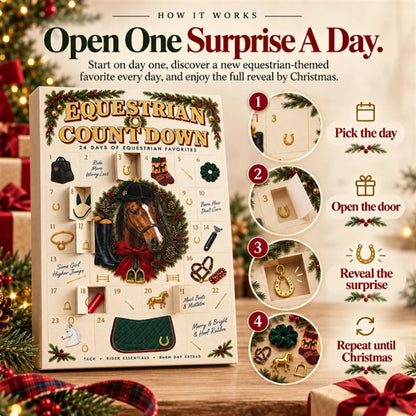 Christmas Kickoff 49% Off - 2026 Days Of Equestrian Blind Box - 24-day Festive Countdown, Equestrian Themed Collectible Miniatures Blind Box - Gift For Horse Lovers